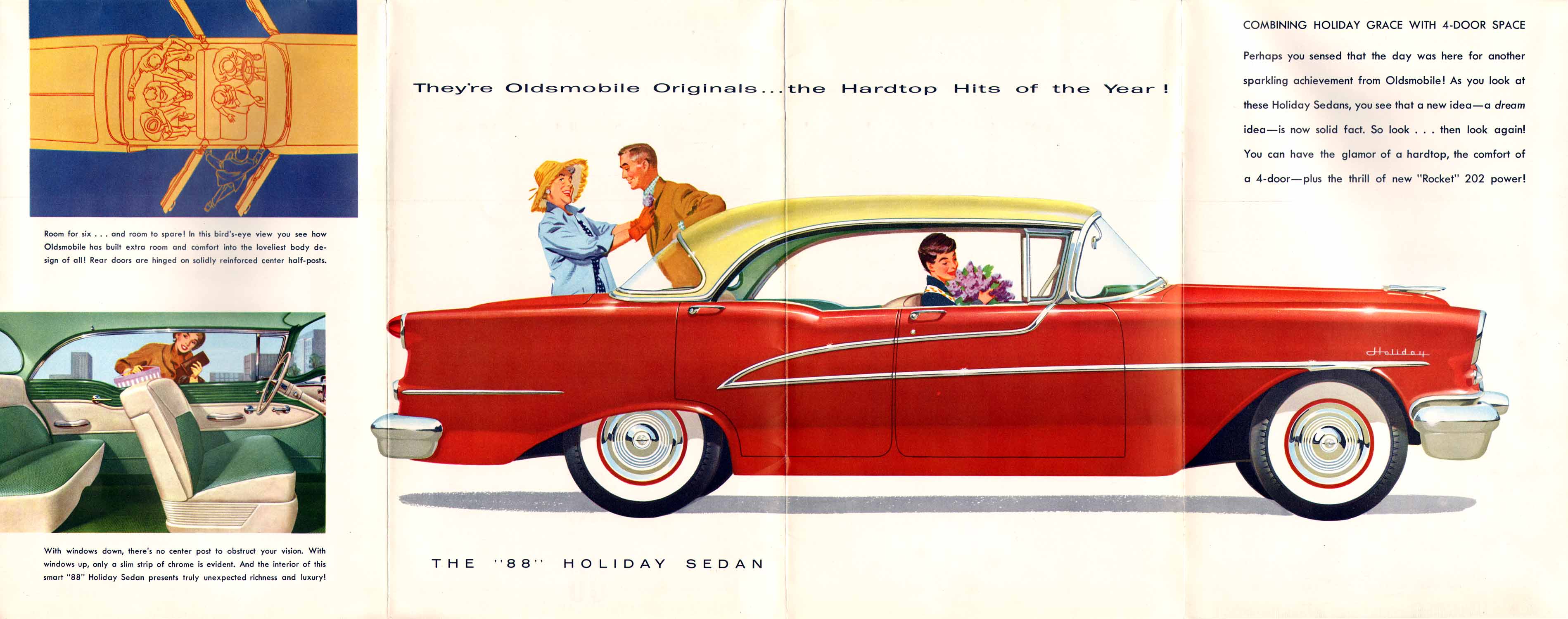 1955 Oldsmobile Holiday Sedan Foldout Page 3